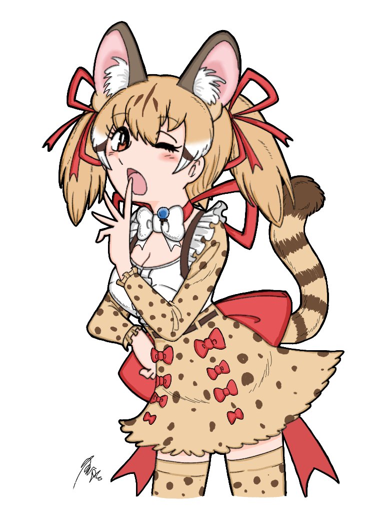 large-spotted genet (kemono friends and 1 more) drawn by osakana_pix