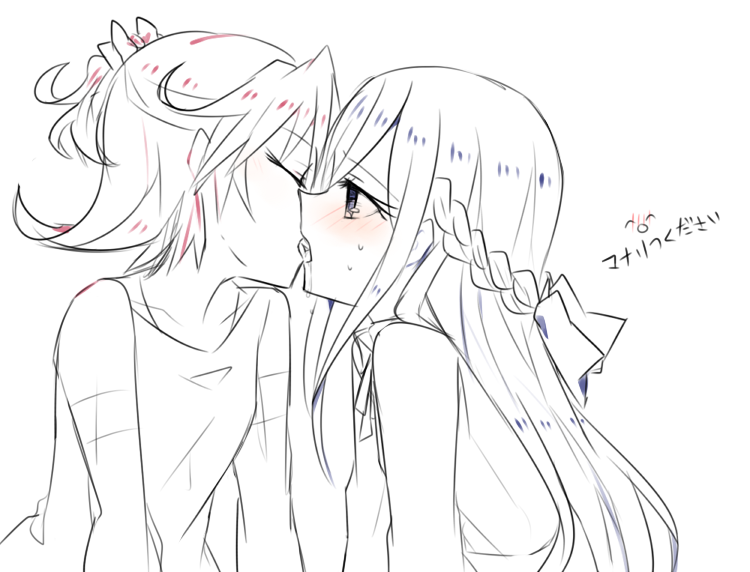 hishikawa rikka and aida mana (precure and 1 more) drawn by aoki_shizumi