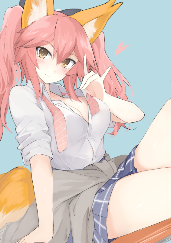tamamo and tamamo jk (fate and 2 more) drawn by mobu
