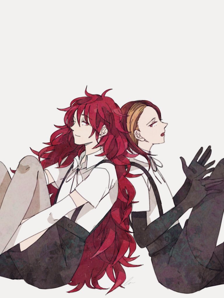padparadscha and rutile (houseki no kuni) drawn by eeennnka