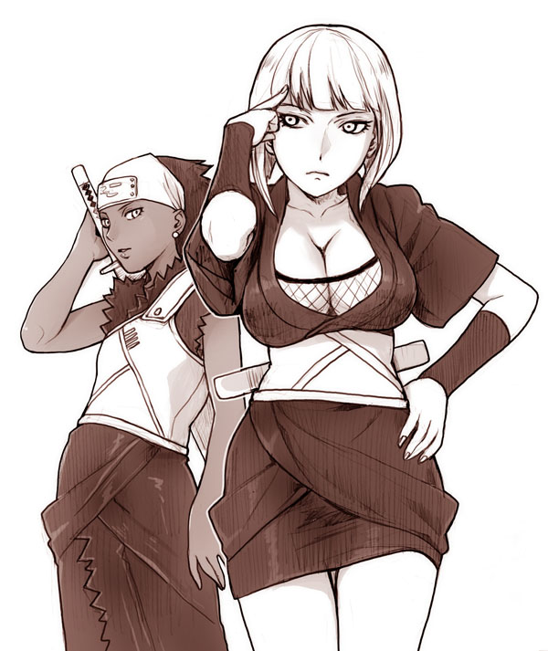 samui and karui (naruto and 1 more) drawn by nekomata_naomi