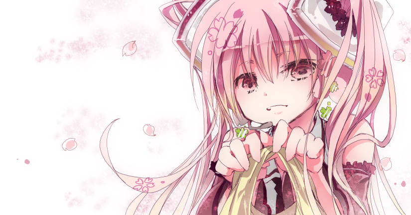 hatsune miku and sakura miku (vocaloid) drawn by hosikurage
