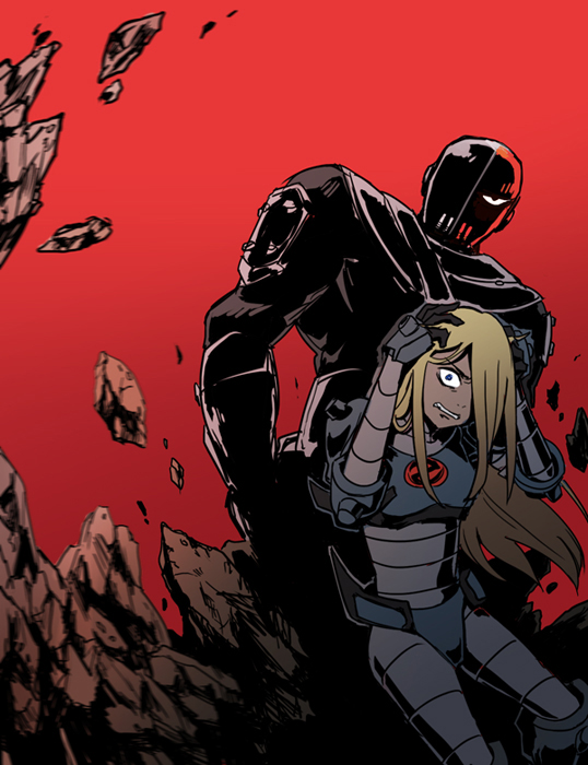 terra and deathstroke (dc comics and 1 more) drawn by mozu_suka