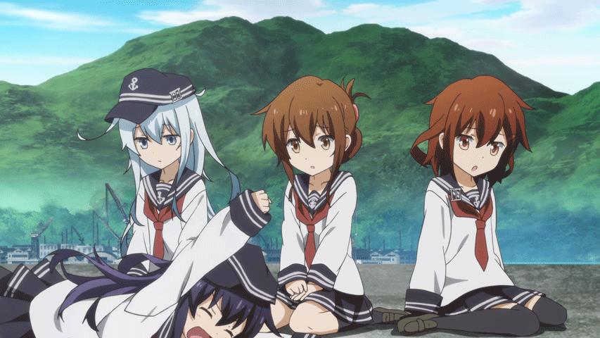 hibiki, inazuma, ikazuchi, and akatsuki (kantai collection) drawn by ibata_shouta