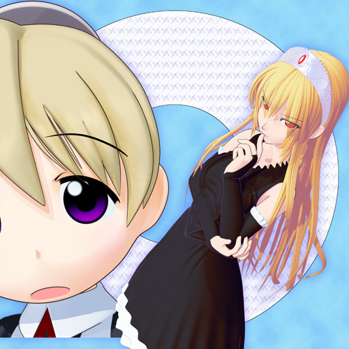 hime and flandre (kaibutsu oujo) drawn by ekkusu_kyuuzu