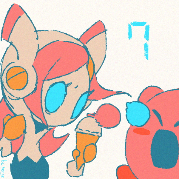 kirby and susie (kirby and 1 more) drawn by bellhenge
