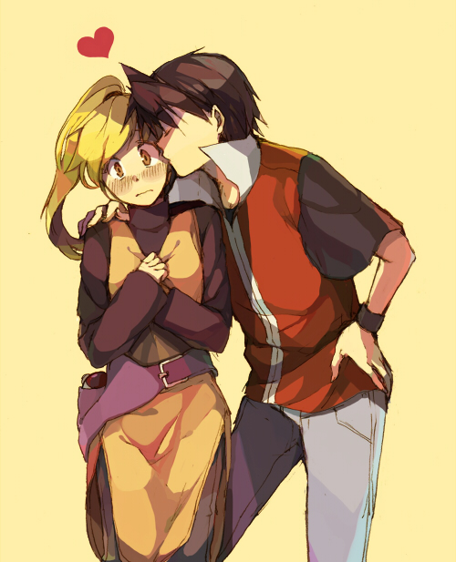 red and yellow (pokemon and 1 more) drawn by yui_ko