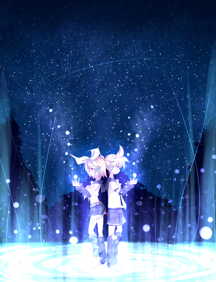 kagamine rin and kagamine len (vocaloid) drawn by haiiro_(immature)