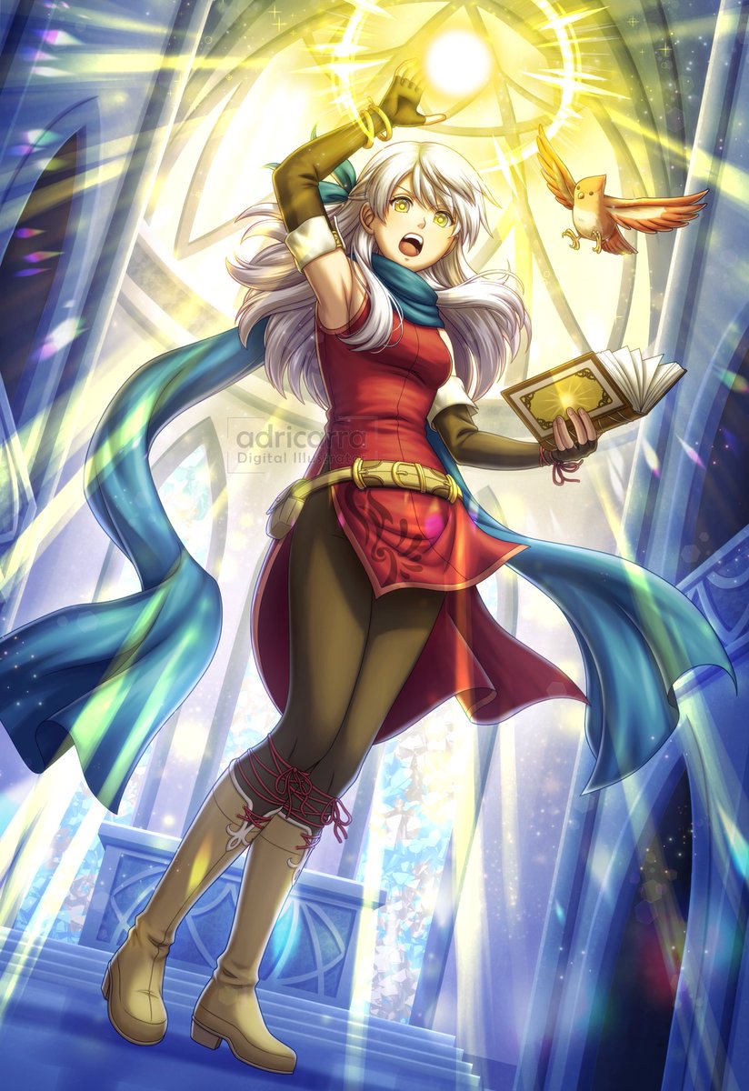 micaiah and yune (fire emblem and 1 more) drawn by adricarra