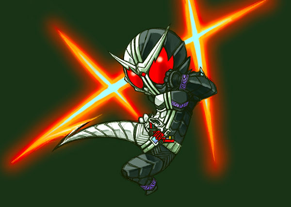 kamen rider double (kamen rider and 1 more) drawn by kaos