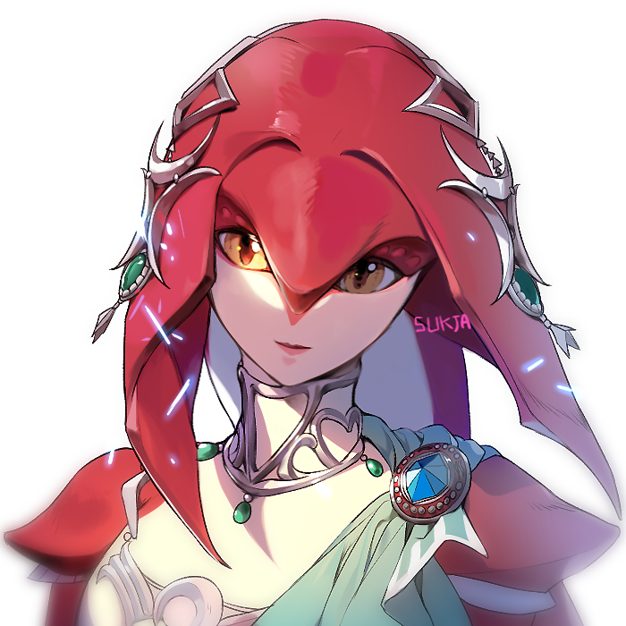 mipha (the legend of zelda and 1 more) drawn by sukja