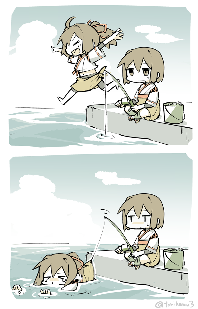 hyuuga and ise (kantai collection) drawn by konno_akikaze