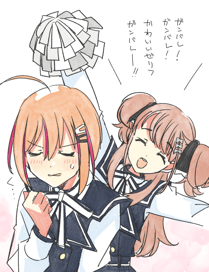 sera honoka and himuro mizuki (22/7) drawn by trefle_r