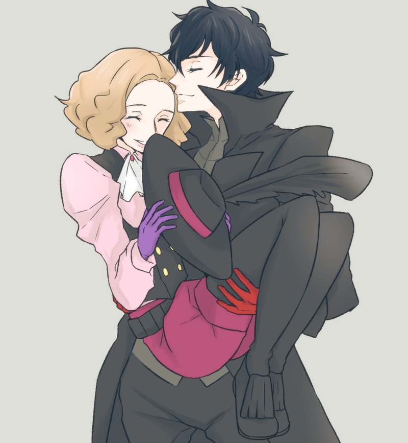 amamiya ren, okumura haru, joker, and noir (persona and 1 more) drawn by noro_noue