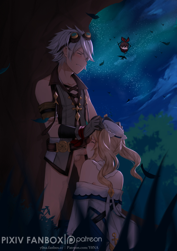 barbara, amber, and bennett (genshin impact) drawn by yona_(illusty0na)