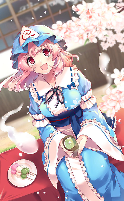 saigyouji yuyuko (touhou and 1 more) drawn by kapuchii