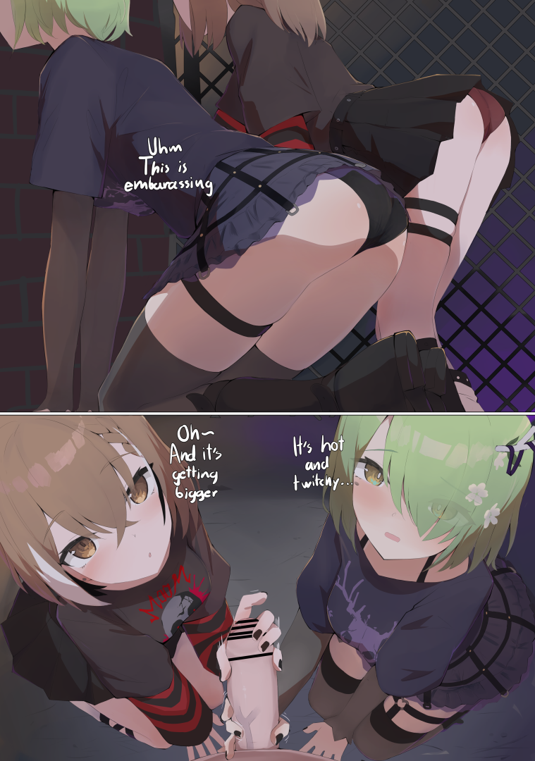 nanashi mumei, ceres fauna, and nightmare (hololive and 1 more) drawn by recklessdraw