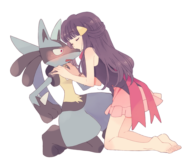 dawn and lucario (pokemon and 1 more) drawn by komasawa_(fmn-ppp)
