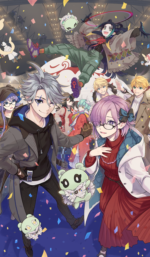 mash kyrielight, meltryllis, kiyohime, arthur pendragon, assassin, and 10 more (fate and 1 more) drawn by isshoku_(shiki)