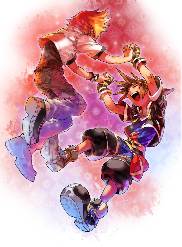 sora and roxas (kingdom hearts) drawn by emmmerald