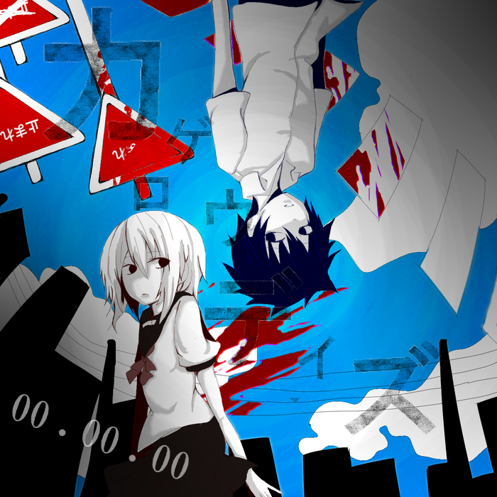 kamijou touma, accelerator, and suzushina yuriko (toaru majutsu no index and 2 more) drawn by shiroali