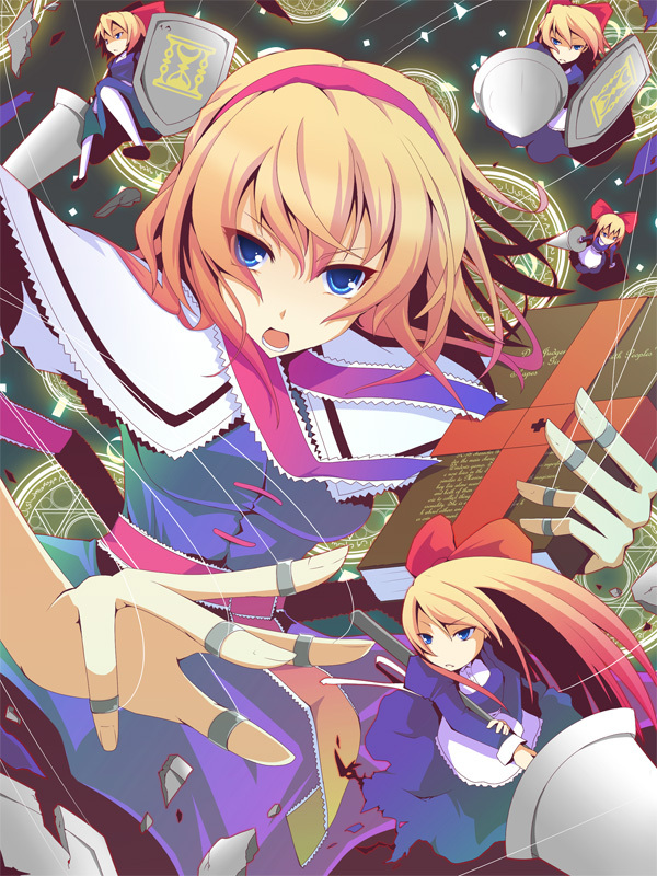 alice margatroid and shanghai doll (touhou) drawn by koumei_(harmonizer)