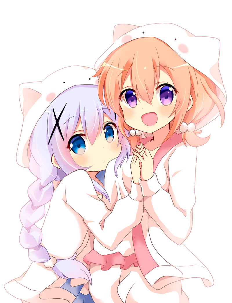 kafuu chino and hoto cocoa (gochuumon wa usagi desu ka?) drawn by massala