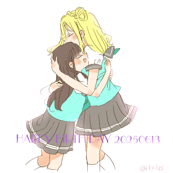 ohara mari and suzuki aina (love live! and 2 more) drawn by kase_(ks_lys)