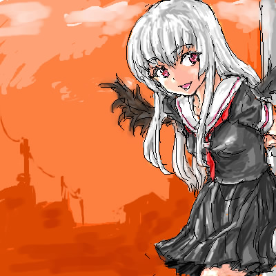 suigintou (rozen maiden) drawn by osakana_(denpa_yun'yun)