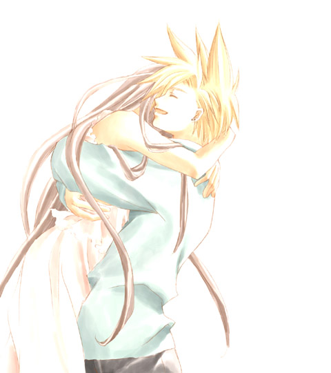 tifa lockhart and cloud strife (final fantasy and 1 more) drawn by rendezvous