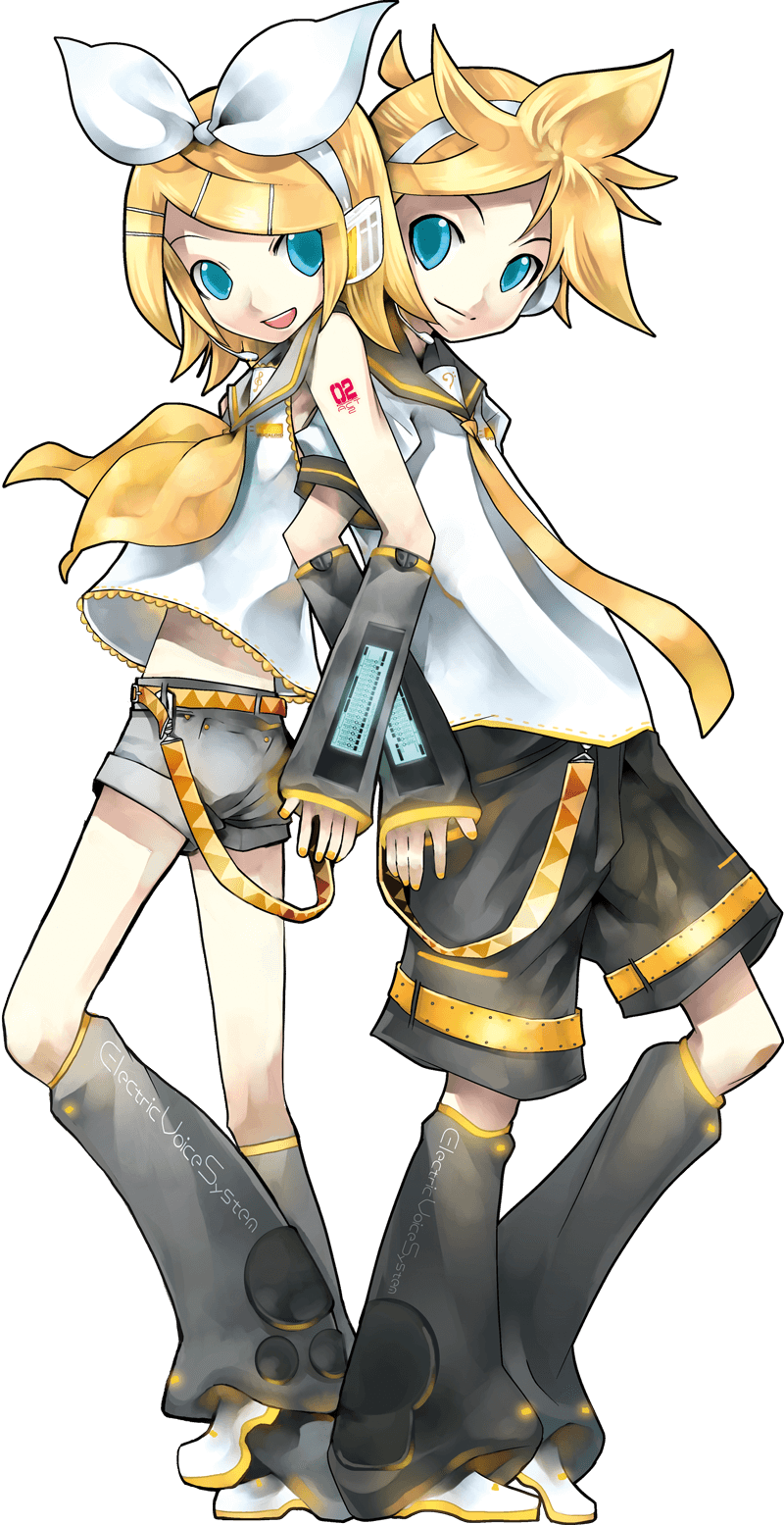 kagamine rin and kagamine len (vocaloid) drawn by kei_(keigarou)