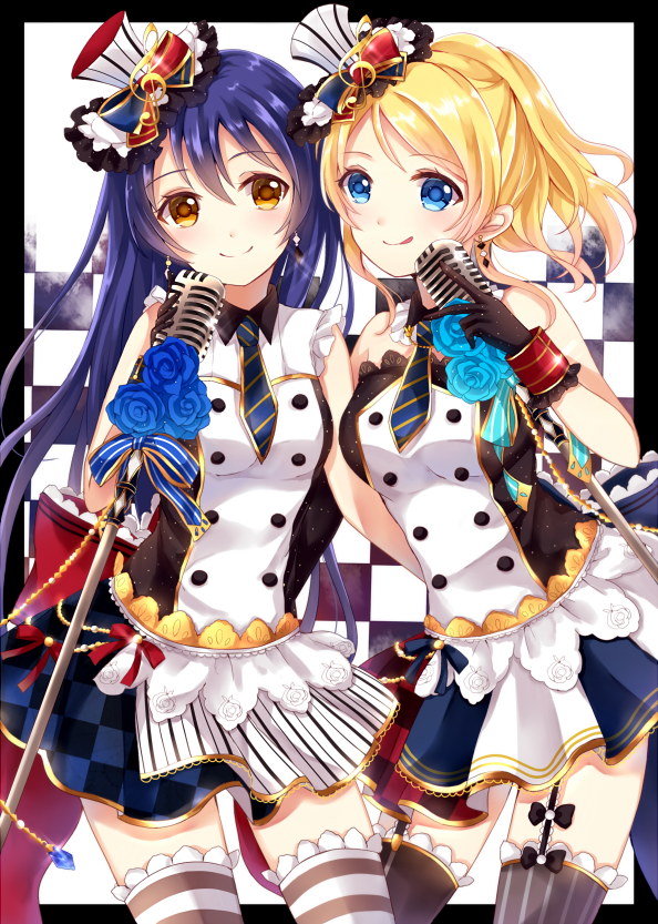 sonoda umi and ayase eli (love live! and 2 more) drawn by sakura_hiyori