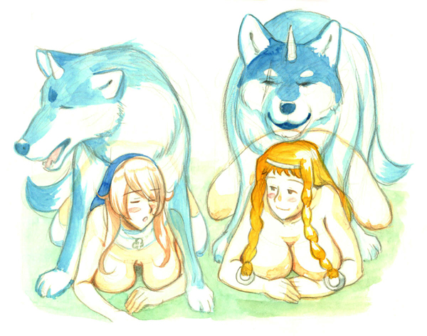 leina, exiled warrior leina, and sigui (queen's blade and 1 more) drawn by caracol