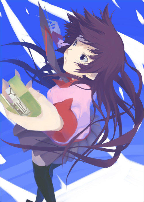 senjougahara hitagi (monogatari and 1 more) drawn by mizuki_makoto