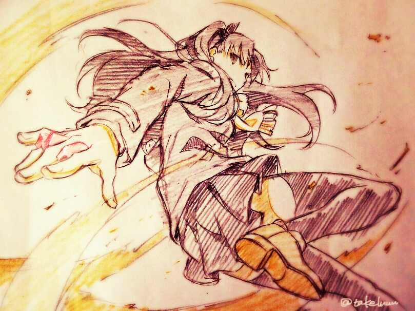 tohsaka rin (fate and 1 more) drawn by takeluuu