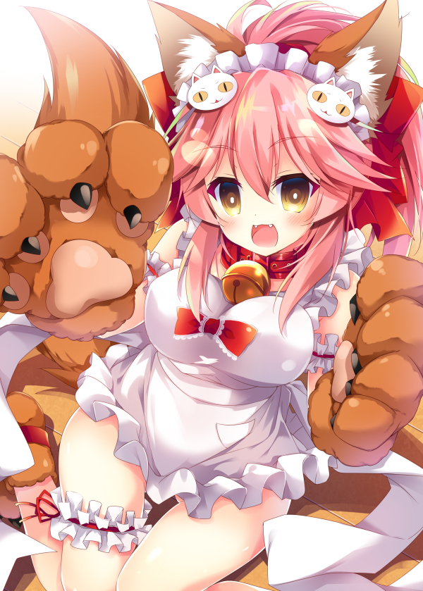tamamo and tamamo cat (fate and 1 more) drawn by nanamomo_rio