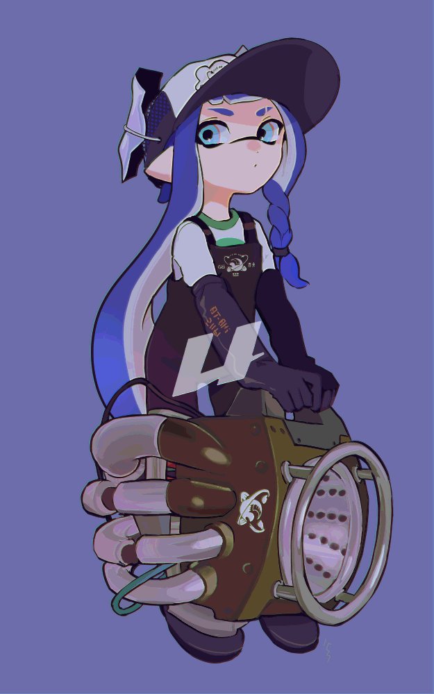 inkling player character and inkling girl (splatoon and 1 more) drawn by imaikuy0