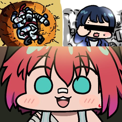 amate yuzuriha, gquuuuuux, and tamaki yuzuriha (gundam and 1 more) drawn by jazz_jack