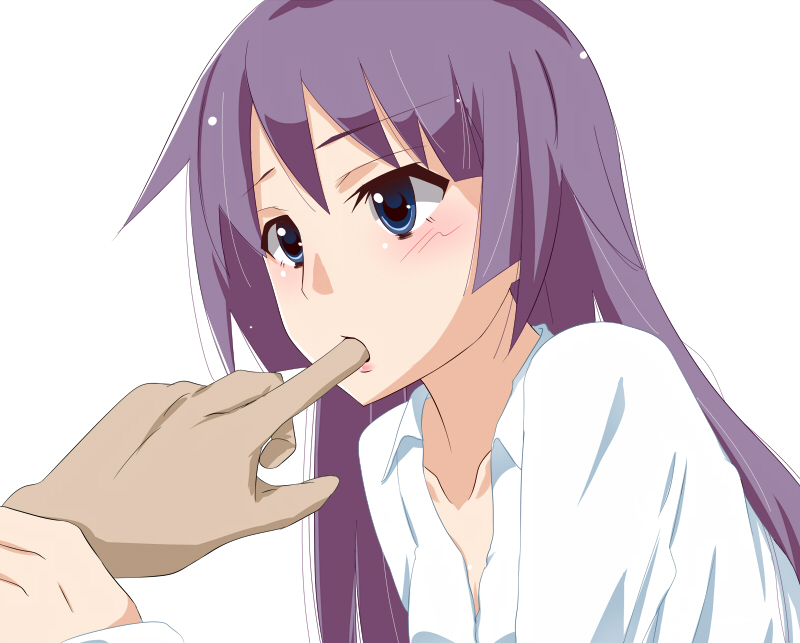 senjougahara hitagi (monogatari and 1 more) drawn by shiratori_serano