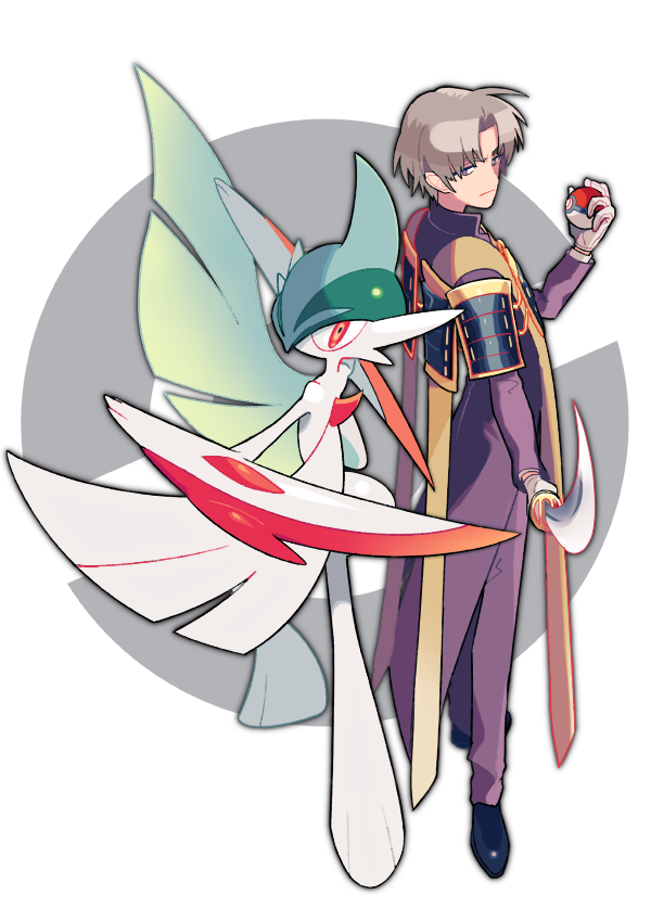 gallade, heshikiri hasebe, and mega gallade (pokemon and 1 more) drawn by 0tk_(ma)
