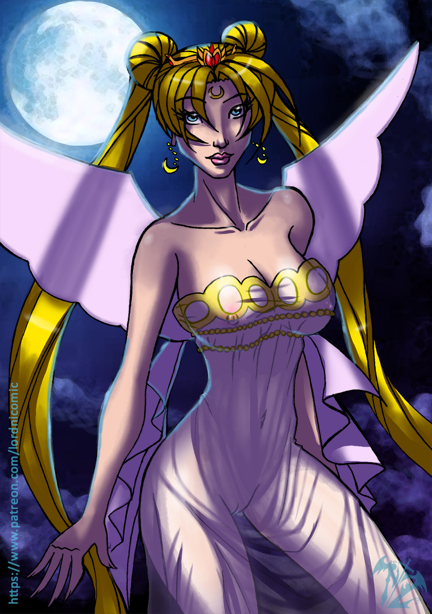 tsukino usagi and neo queen serenity (bishoujo senshi sailor moon) drawn by nicolas_zuliani