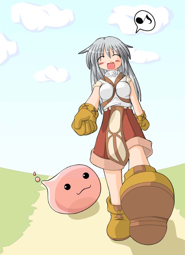 poring and novice (ragnarok online) drawn by nitoro_(nasenaru)