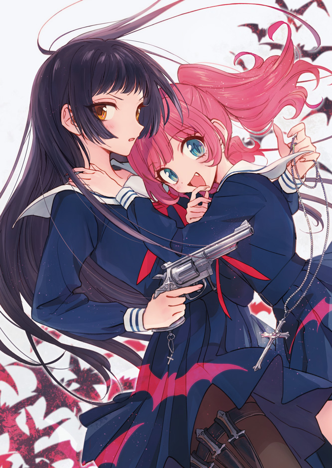 kujou miyoko and fujimiya saki (killing me!) drawn by akiyama_enma