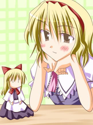 alice margatroid and shanghai doll (touhou) drawn by toshihiro