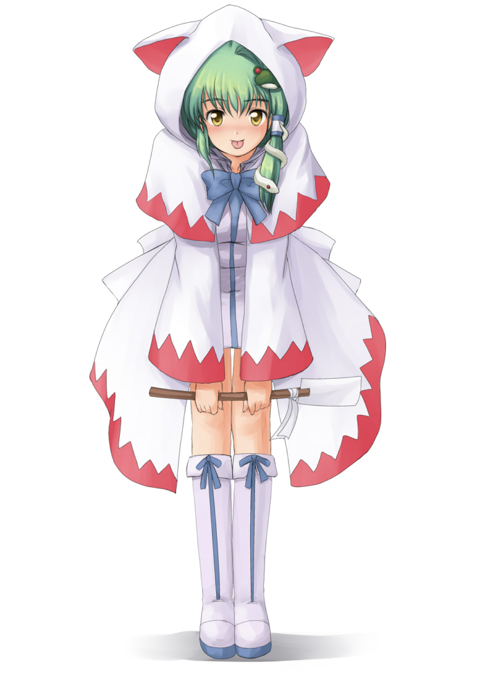 kochiya sanae, white mage, and devout (touhou and 1 more) drawn by tdk