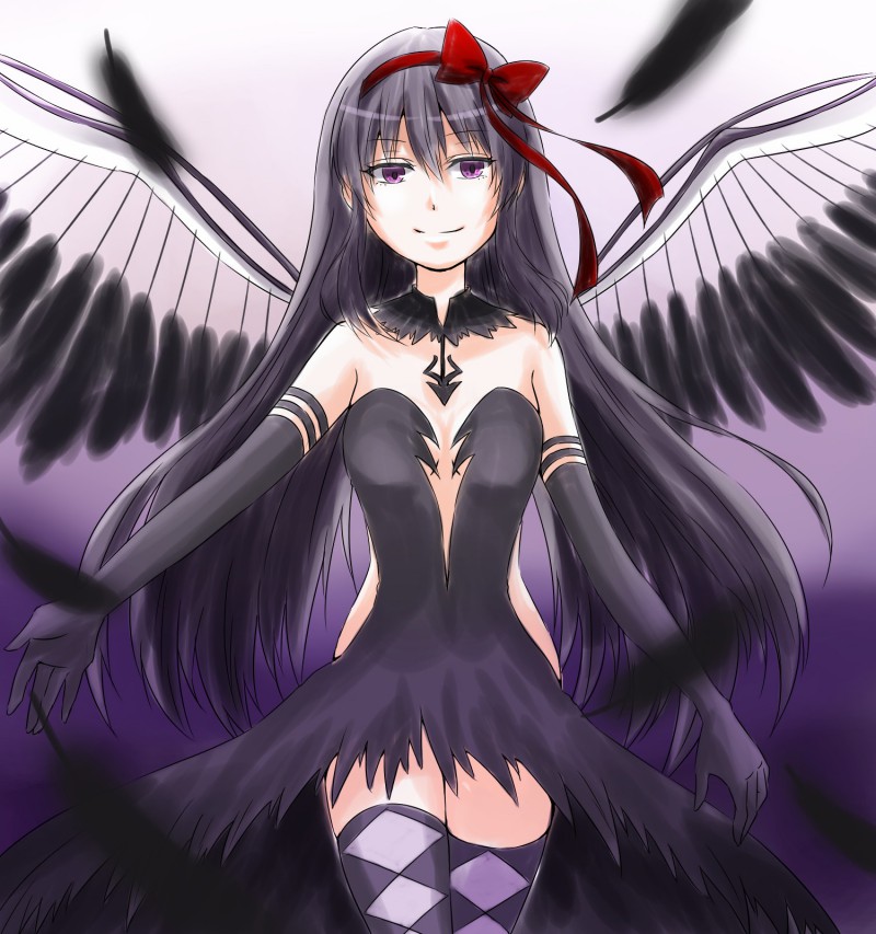 akemi homura and akuma homura (mahou shoujo madoka magica and 1 more) drawn by atsuki_(aki6815)
