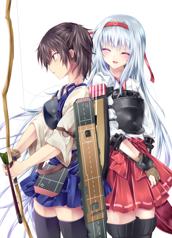 kaga and shoukaku (kantai collection) drawn by tetsu_tissue