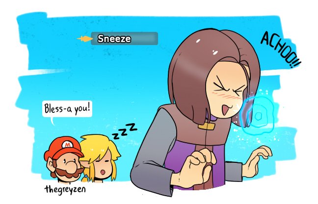 link, mario, and hero (the legend of zelda and 5 more) drawn by thegreyzen