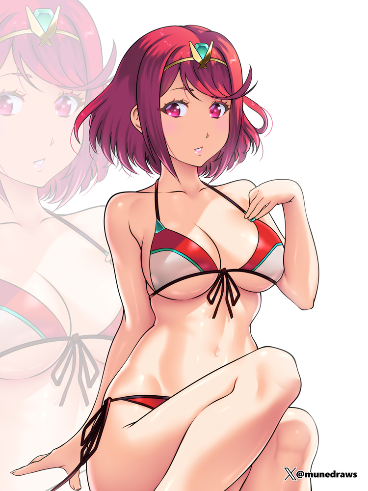 pyra (xenoblade chronicles and 1 more) drawn by etchimune