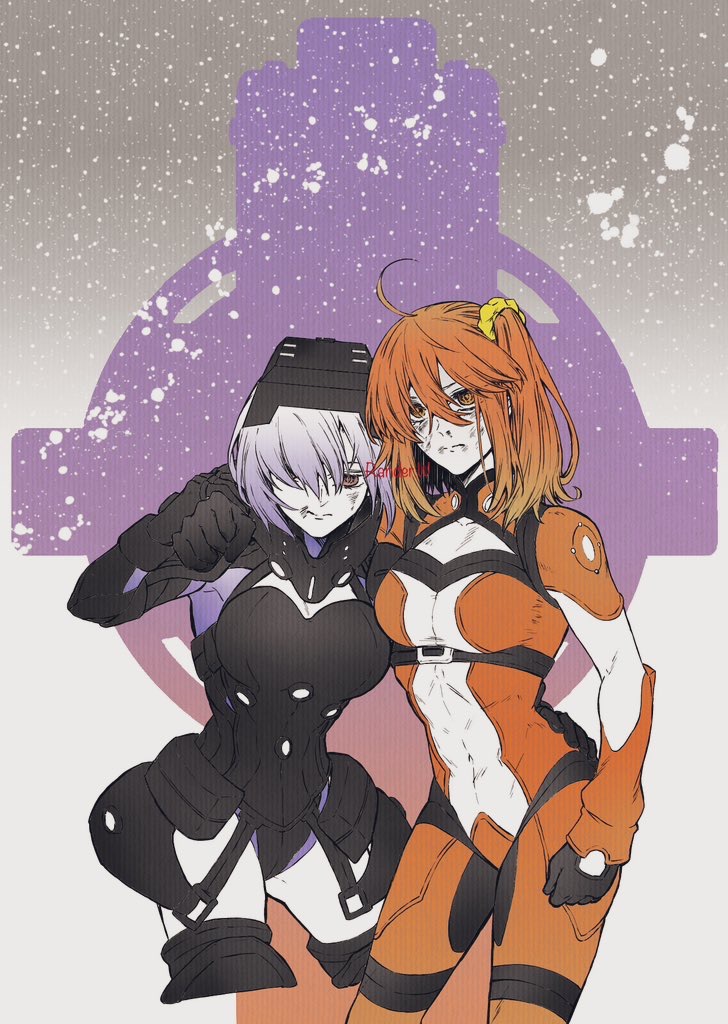 mash kyrielight and fujimaru ritsuka (fate and 1 more) drawn by ranrander